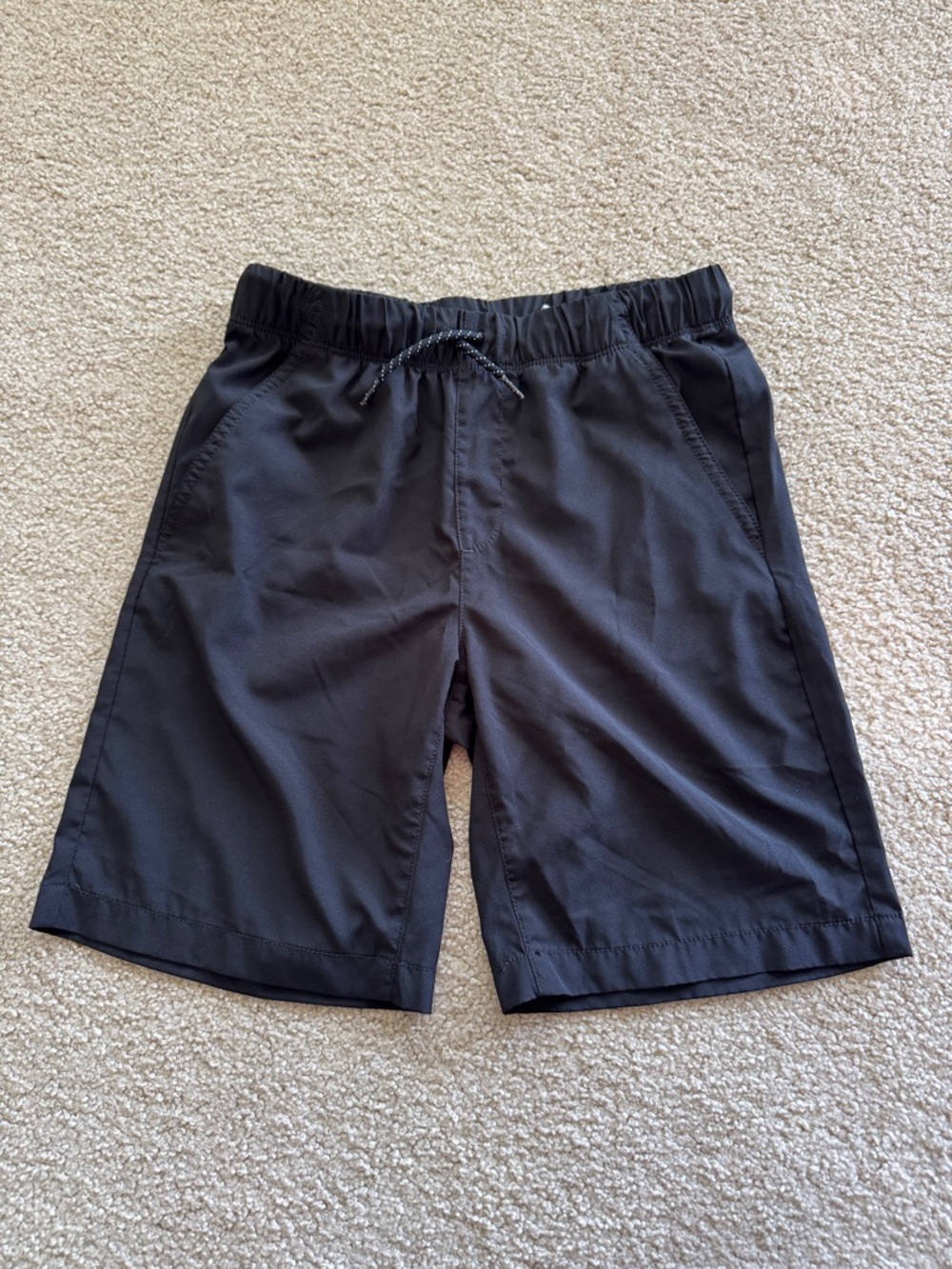 Boy’s Black Drawstring Athletic Shorts